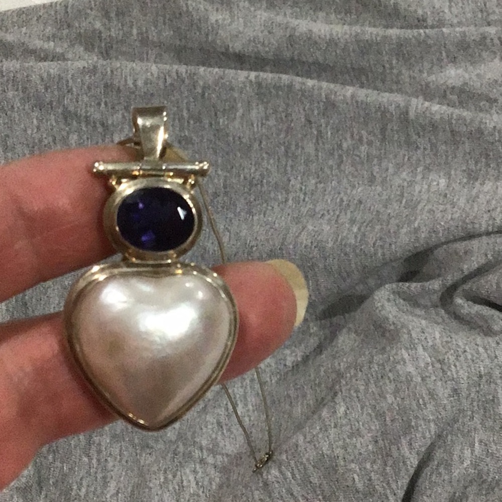 Sterling Stamped LARGE Vintage Necklace